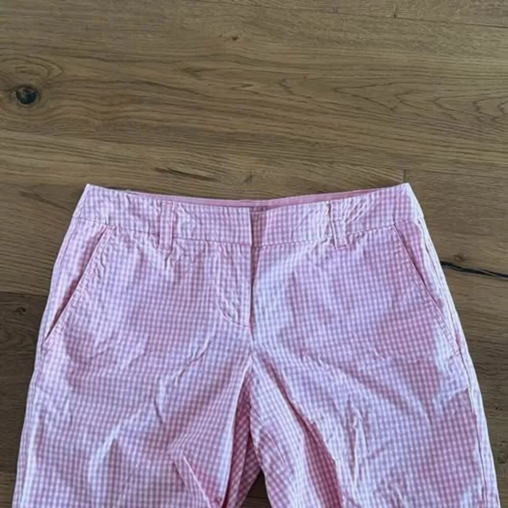 New York & Company Manhattan Chino Pink Gingham Shorts Size 2 Preppy Summer
